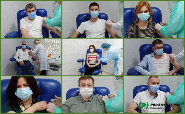 FOTO // După Maia Sandu, și deputații PAS s-au vaccinat astăzi cu prima doză de Astra Zeneca
